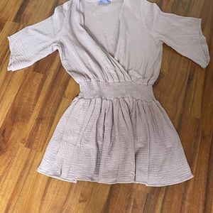 Adelaide gauze smock waist dress in Lavendar